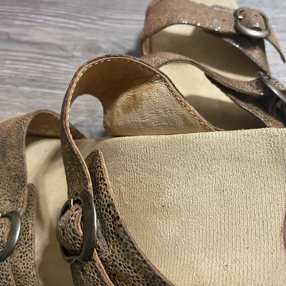 DANSKO Sophie Sandals Metallic Iridescent Leather Clogs Comfort EUR 38/ US 7.5 - Picture 12 of 12